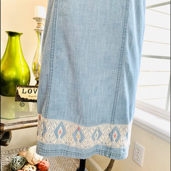 Madewell Embroidered Chambray Tunic Dress - Picture 8 of 9